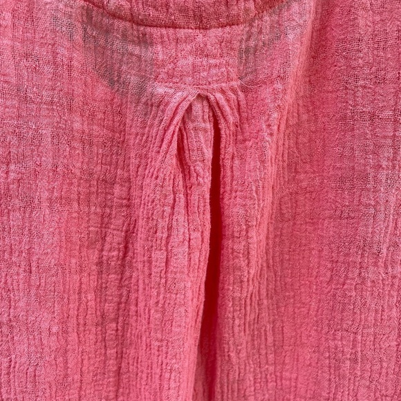 Soft Surroundings Gauzy Textured Linen Cotton Blend Boho Loose Fit Blouse - Picture 7 of 7